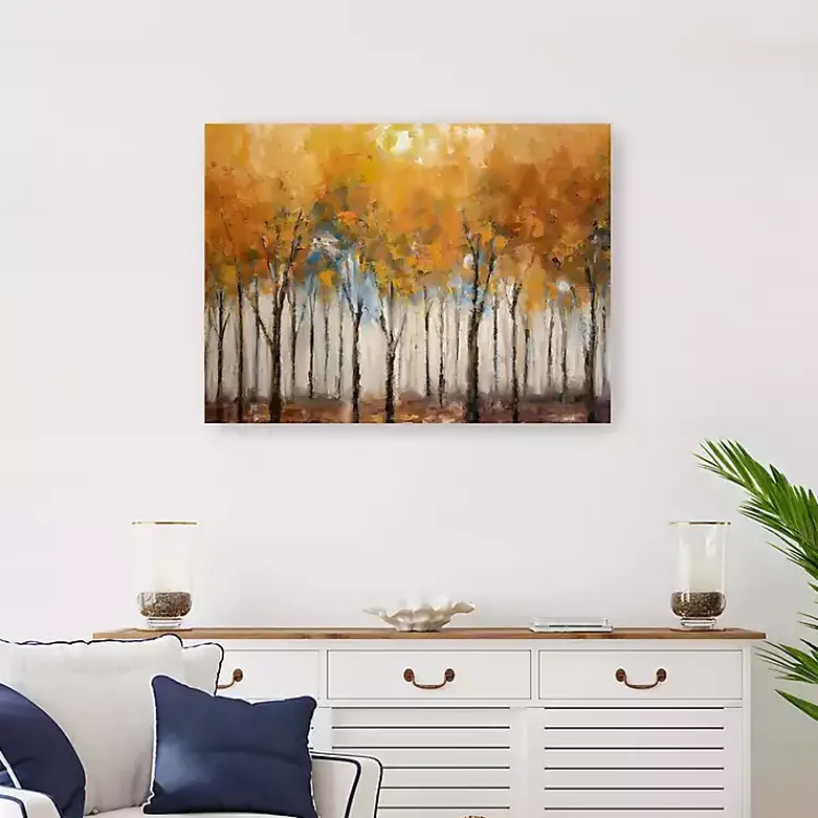 Fall>Kirklands Home Autumn Forest Canvas Art Print, 32x24 in. Orange