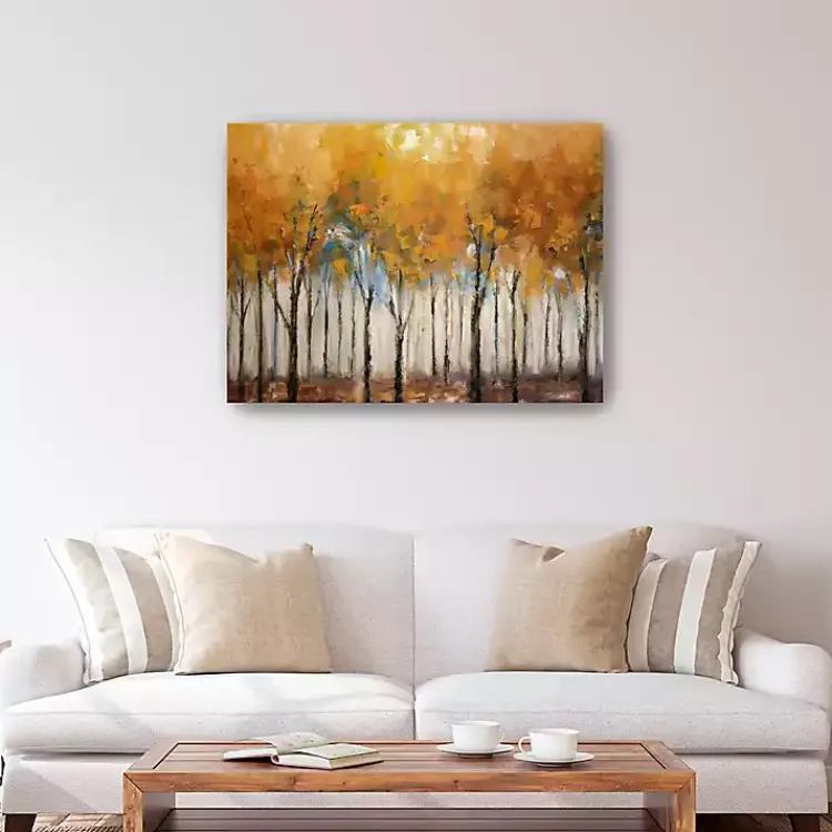Fall>Kirklands Home Autumn Forest Canvas Art Print, 40x30 in. Orange