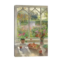 Kirklands Home Autumn Fruit and Flowers Canvas Art Print Multicolor Outlet