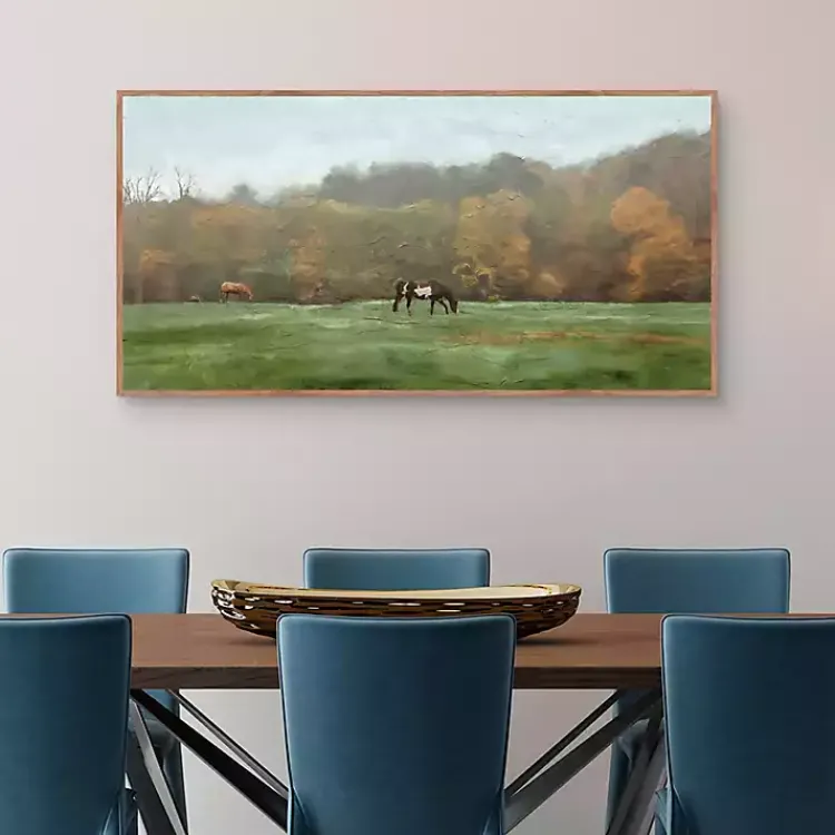 Kirklands Home Autumn Grazers Framed Art Print New