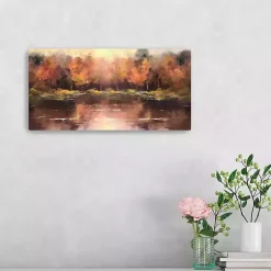 Fall>Kirklands Home Autumn Lake Canvas Art Print, 20x10 in.