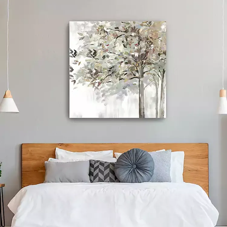 Kirklands Home Autumn Leaves Neutral Giclee Canvas Art, 40x40 in. Tan Clearance