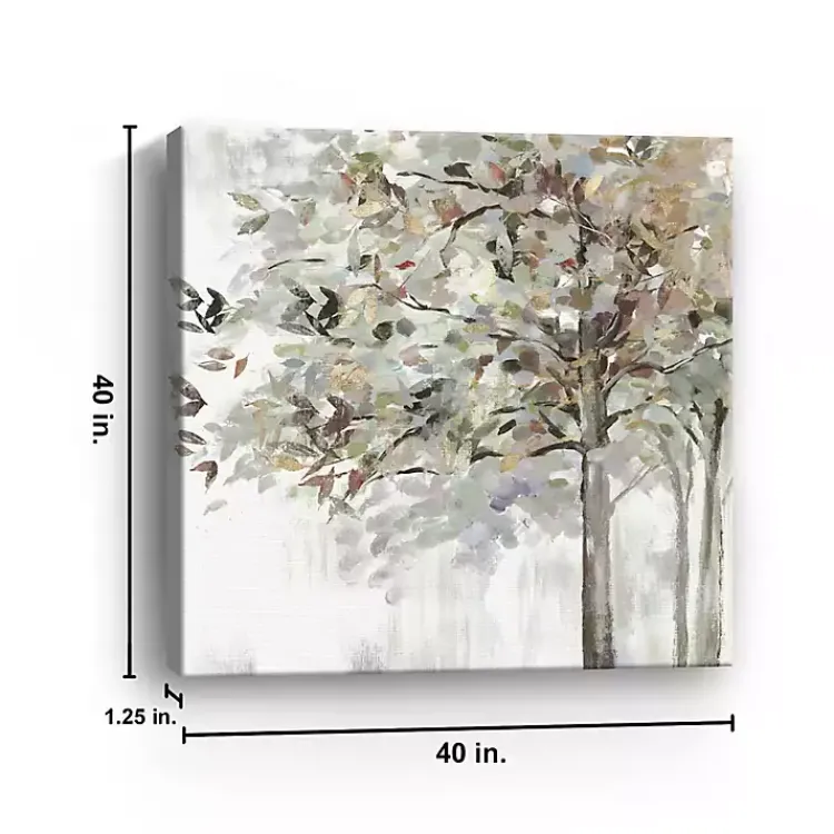 Kirklands Home Autumn Leaves Neutral Giclee Canvas Art, 40x40 in. Tan Clearance