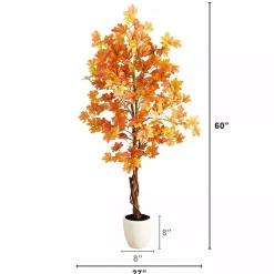 Trees & Topiaries>Kirklands Home Autumn Maple Double Trunk Tree, 5 ft.