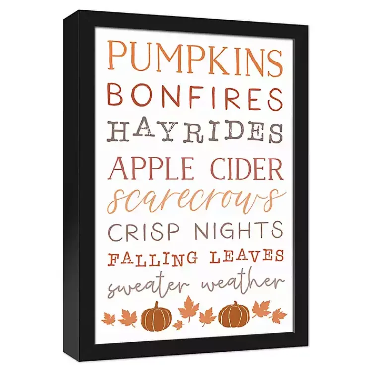 Fall>Kirklands Home Autumn Things Framed Canvas Art Print