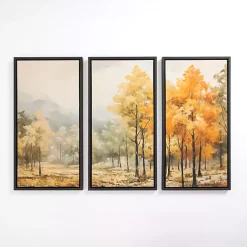 Kirklands Home Autumn Treeline Framed Canvas Art Prints, Set of 3 Multi Sale