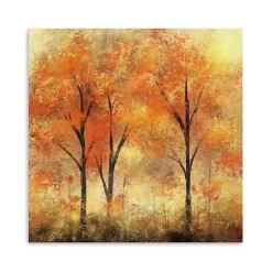 Fall>Kirklands Home Autumn Trees Canvas Art Print, 40x40 in. Orange