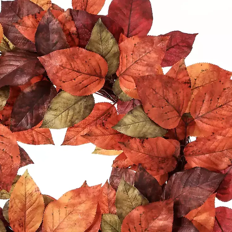 Fall>Kirklands Home Autumnal Salal Leaves Harvest Wreath