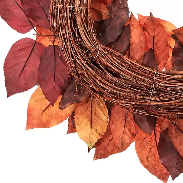 Fall>Kirklands Home Autumnal Salal Leaves Harvest Wreath