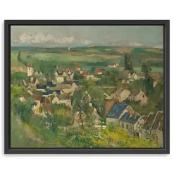 Kirklands Home Auvers, Panoramic View Framed Canvas Art Print Green Best