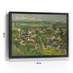 Kirklands Home Auvers, Panoramic View Framed Canvas Art Print Green Best