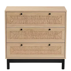 Kirklands Home Ava Light 3-Drawer Cabinet Brown Clearance