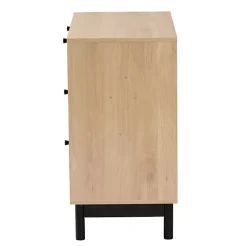 Kirklands Home Ava Light 3-Drawer Cabinet Brown Clearance