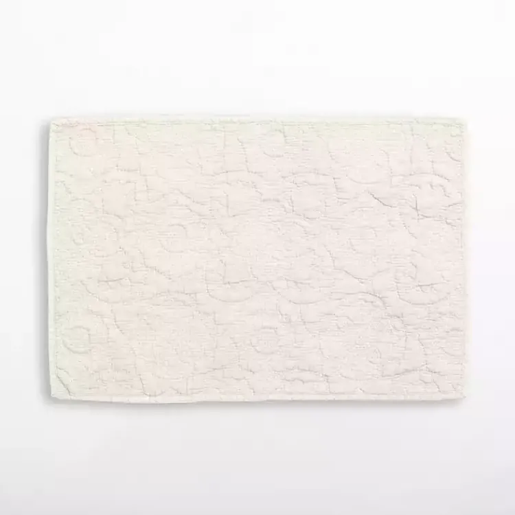 Kirklands Home Avery Quilted Placemat Ivory Clearance