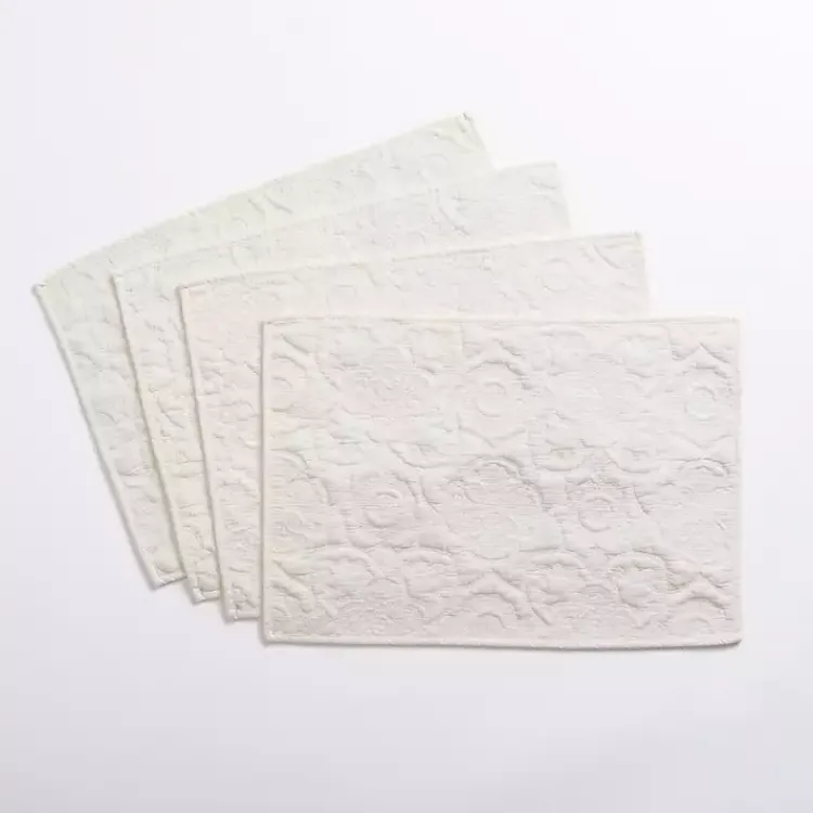 Kirklands Home Avery Quilted Placemats, Set of 4 Ivory Hot