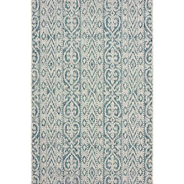 Kirklands Home Azure Terrace Sun Shower Outdoor Area Rug, 7x9 New