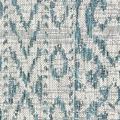 Kirklands Home Azure Terrace Sun Shower Outdoor Area Rug, 7x9 New