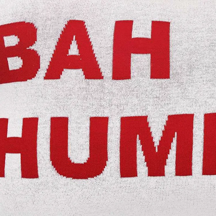 Christmas Pillows>Kirklands Home Bah Humbug Reversible Lumbar Pillow