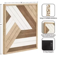 Kirklands Home Ballez Geometric Wood Wall Plaques, Set of 3 Discount