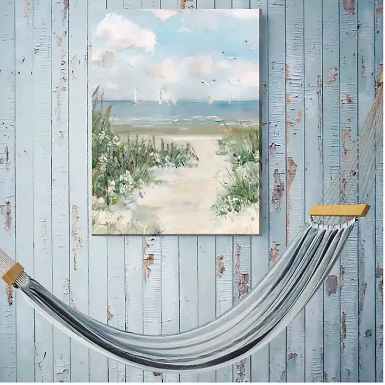 Kirklands Home Balmy Ocean Breeze Outdoor Canvas Art Print Multi Clearance