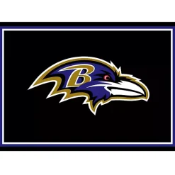 Kirklands Home Baltimore Ravens Area Rug, 3x4 Black Discount