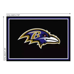 Kirklands Home Baltimore Ravens Area Rug, 3x4 Black Discount