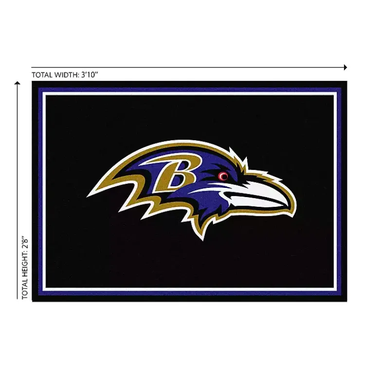 Kirklands Home Baltimore Ravens Area Rug, 3x4 Black Discount