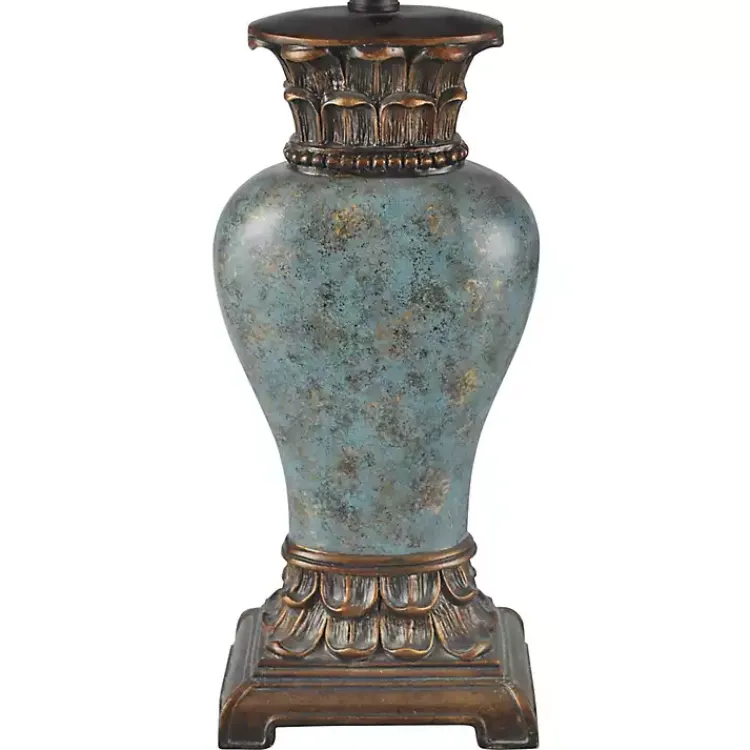 Kirklands Home Barbados Blue Traditional Table Lamp Tan