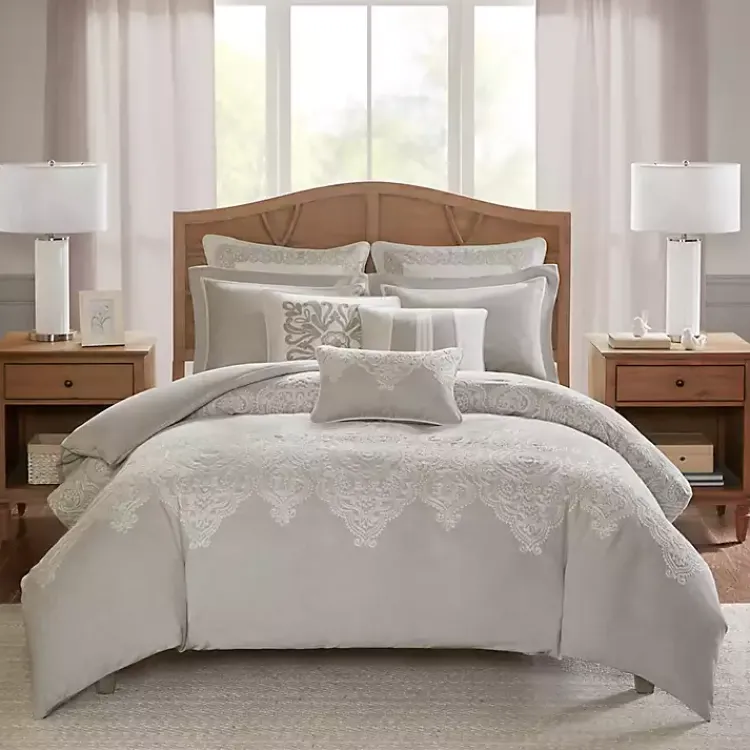 Kirklands Home Barely There 9-pc. King Comforter Set Gray