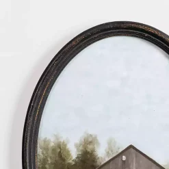 Kirklands Home Barn Landscape Oval Framed Art Print Clearance