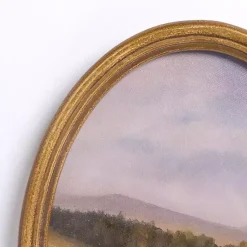Kirklands Home Barn Landscape Oval Framed Art Print Best