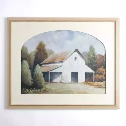 Kirklands Home Barn with Arched Mat Framed Art Print