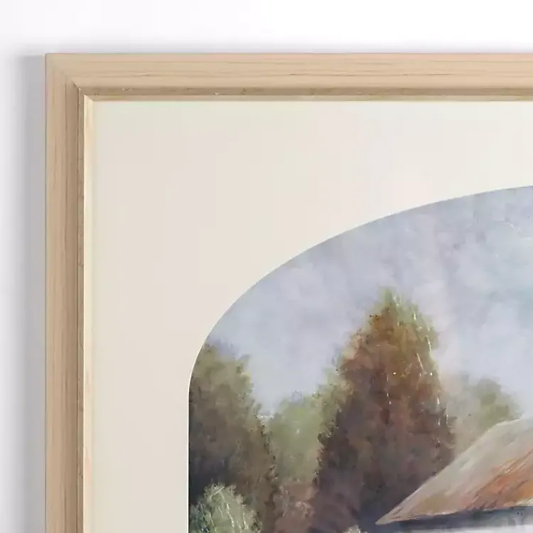 Kirklands Home Barn with Arched Mat Framed Art Print