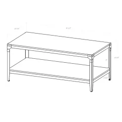Kirklands Home Barnwood Angle Iron Coffee Table Brown Hot