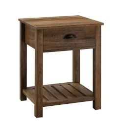 Kirklands Home Barnwood Country Accent Table Brown Clearance