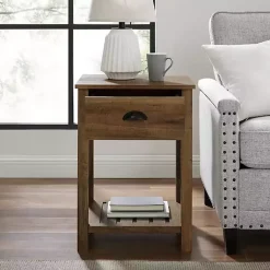Kirklands Home Barnwood Country Accent Table Brown Clearance