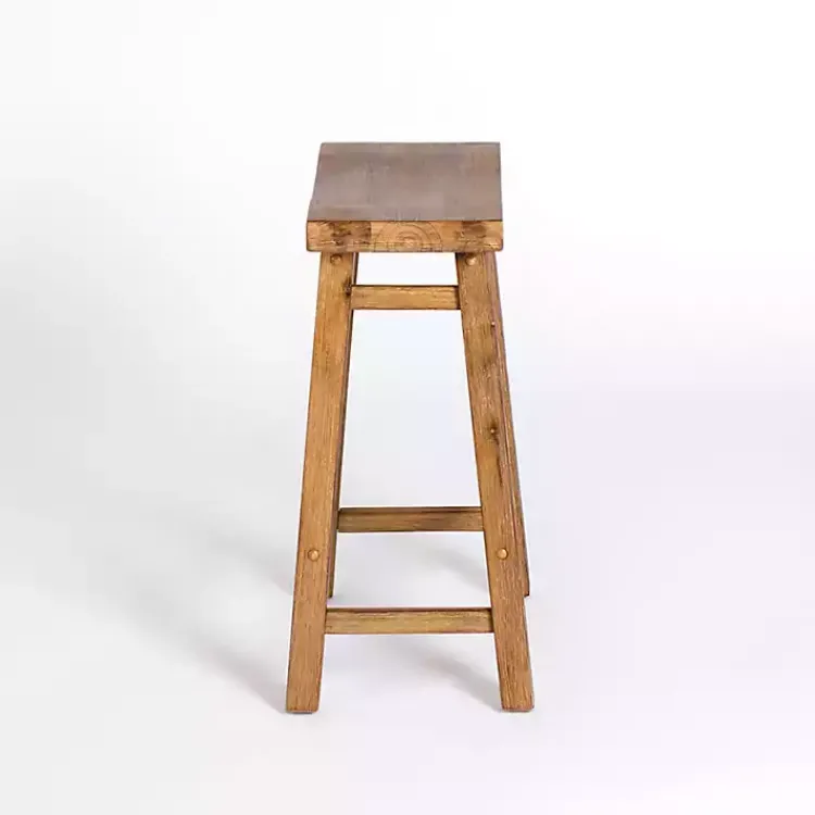 Kirklands Home Barnwood Sonoma Saddle Counter Stools, Set of 2 Brown Best