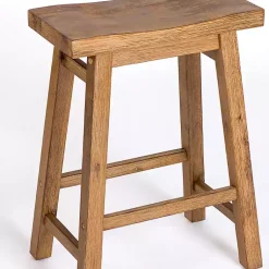 Kirklands Home Barnwood Sonoma Saddle Counter Stools, Set of 2 Brown Best