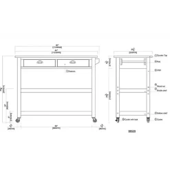 Kirklands Home Barnwood Sonoma Stainless Steel Top Kitchen Cart Brown Outlet