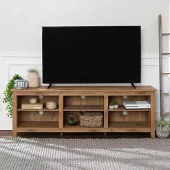 Kirklands Home Barnwood TV Stand, 70 in. Brown Clearance