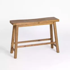 Kirklands Home Barnwood Wire Brush Sonoma Counter Bench Brown Online