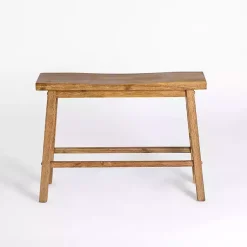 Kirklands Home Barnwood Wire Brush Sonoma Counter Bench Brown Online