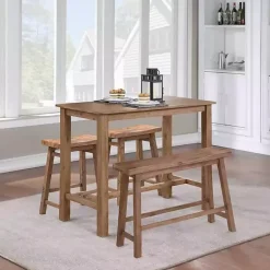 Kirklands Home Barnwood Wire Brush Sonoma Counter Bench Brown Online