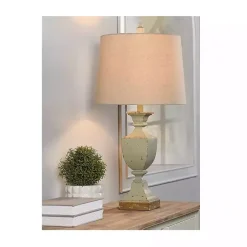 Kirklands Home Basilica Sky Farmhouse Table Lamp Tan Clearance