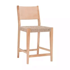 Kirklands Home Basketweave Seat Counter Stools, Set of 2 Tan