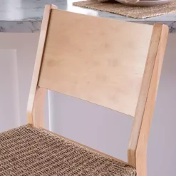 Kirklands Home Basketweave Seat Counter Stools, Set of 2 Tan
