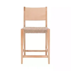 Kirklands Home Basketweave Seat Counter Stools, Set of 2 Tan