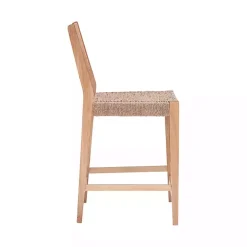 Kirklands Home Basketweave Seat Counter Stools, Set of 2 Tan