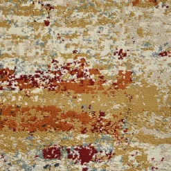 Kirklands Home Bastia Ivory Orange Area Rug, 7x9 Multi Hot