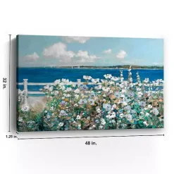 Kirklands Home Bayside Garden Canvas Art Print Blue Outlet